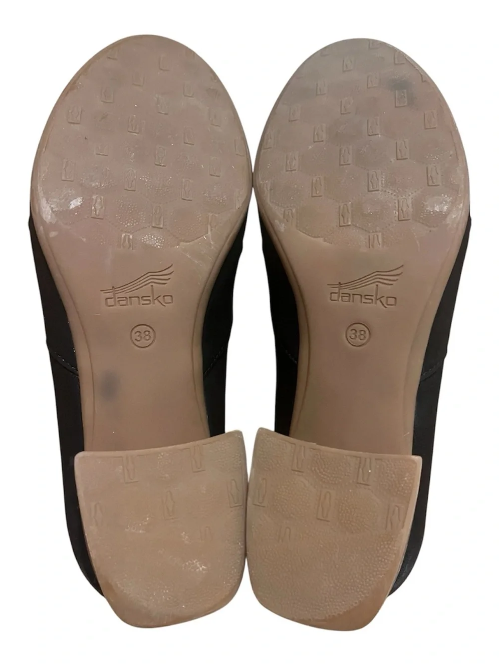 Dansko Peyton Black Mary Jane Low Block Heel Pumps size 38/7.5-8